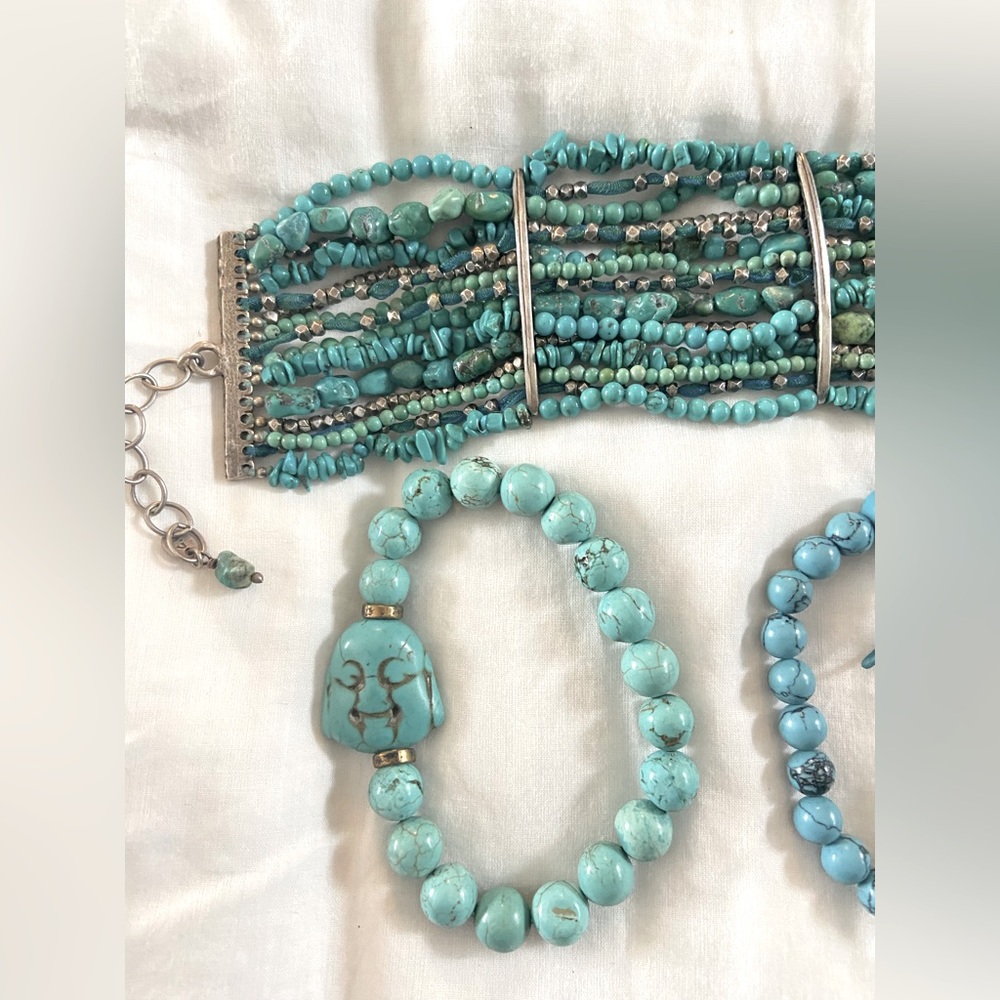 Three Turquoise Bracelets. - Picture 2 of 3